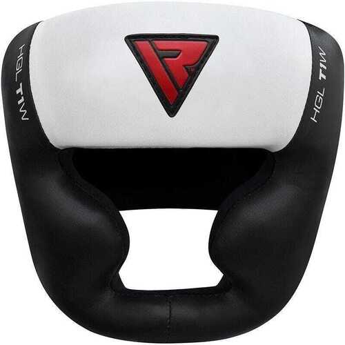 RDX - T1 Leather Full Face Headgear - White/Black - Small