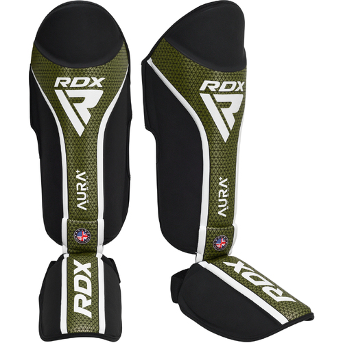 RDX - T17 Aura Plus MMA Shin Guards - Army Green/Small