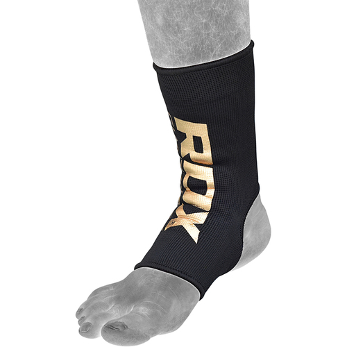 RDX - Ankle Guards - Black/Gold - Extra Large