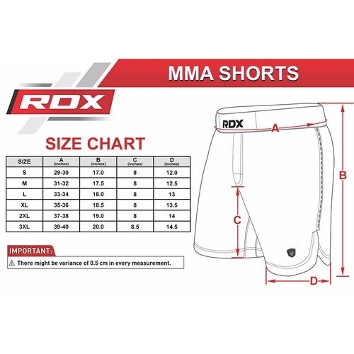 RDX - T15 MMA Shorts - Black