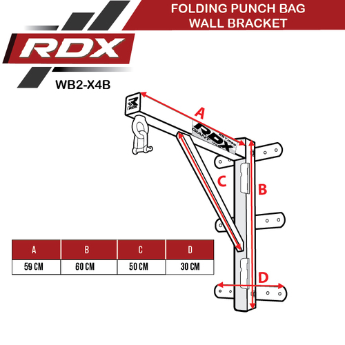 RDX - Iron Qabza Foldable Wall Bracket