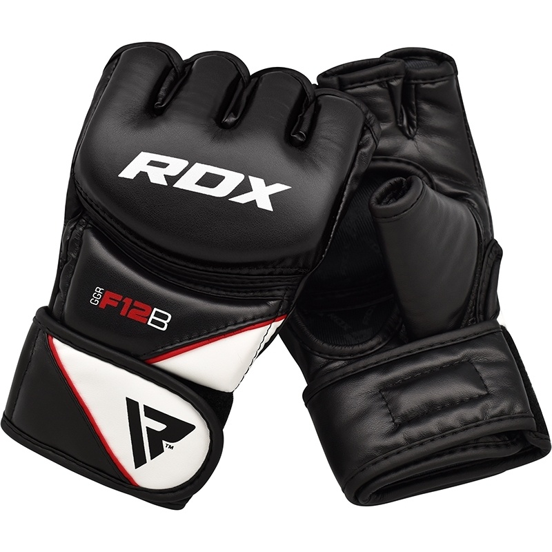 RDX - Leather Training MMA Gloves - Black/Small